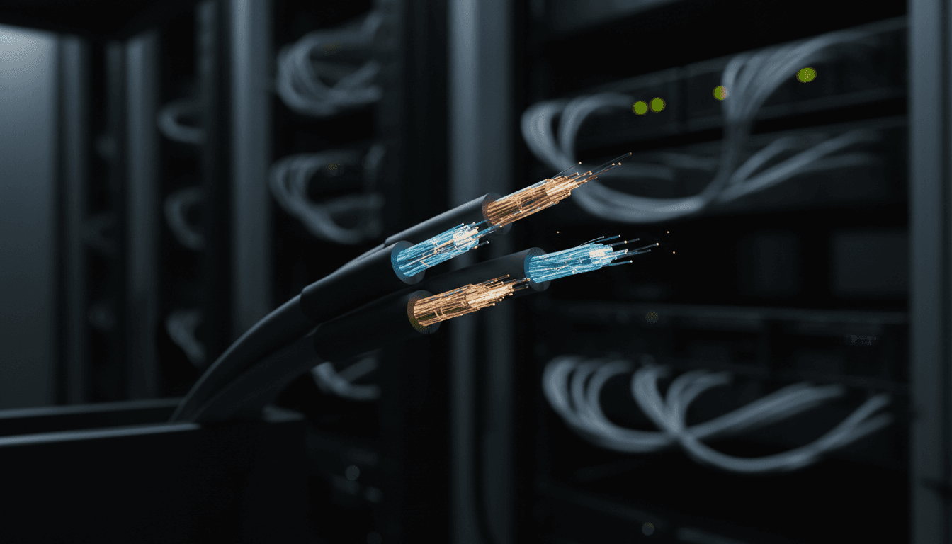 High-speed fiber optic cable with light transmission