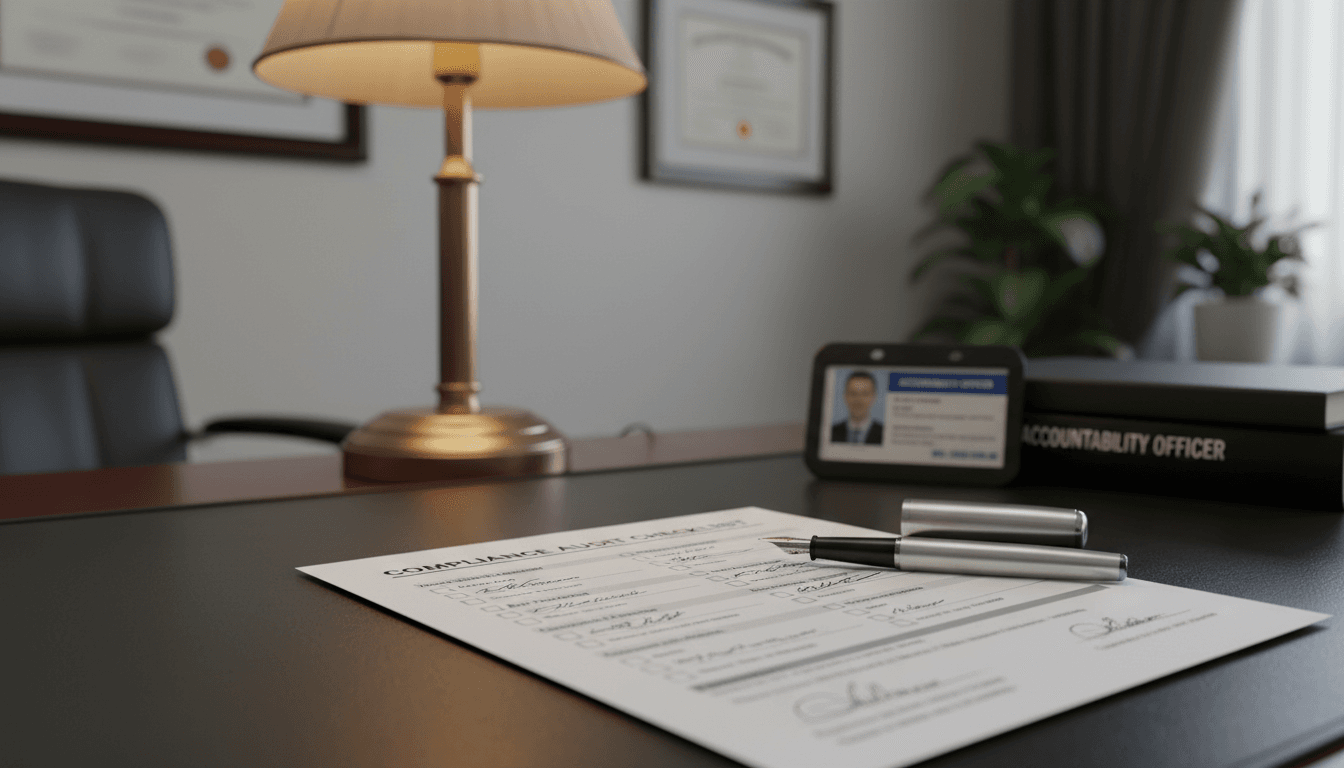Compliance documentation and audit checklist